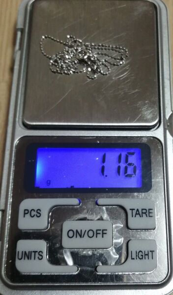 【激安!】250771 k18wg 約1.16g カットボール ネックレス チェーン