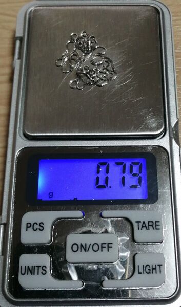 【値下不可】250766 k14wg 約0.79g ベネチアン ネックレス チェーン