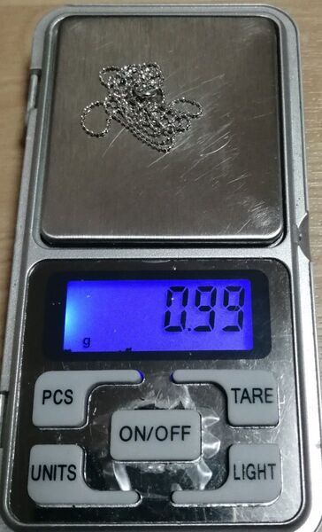 【値下不可】250750 k10 WG 約0.99g カットボール ネックレス チェーン