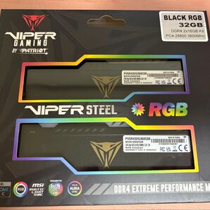 Patriot Viper Steel RGB DDR4-3600 32GB メモリ