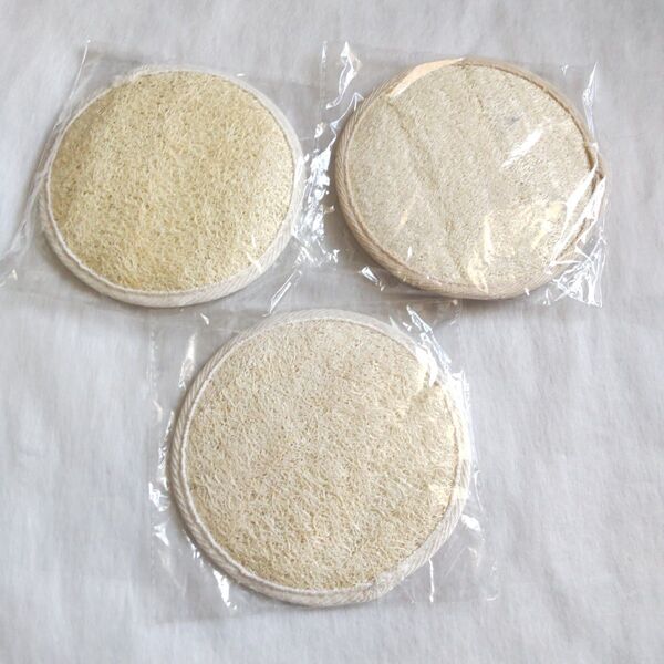 へちまスポンジ ボディスポンジ 天然ヘチマ へちまたわし あかすり バススポンジ 未開封品 ホテル アメニティ 角質ケア 持ち手