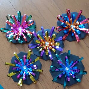 夏壁面飾り 綺羅びやかな花火 5枚