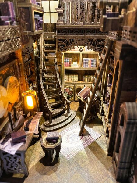ドールハウス 古書コレクション 完成品 図書館 ミニチュアハウス ブックヌック