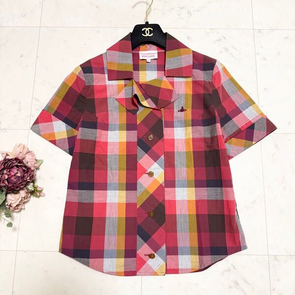 極美品 Vivienne Westwood 半袖シャツ ブラウス 変形 オーブ
