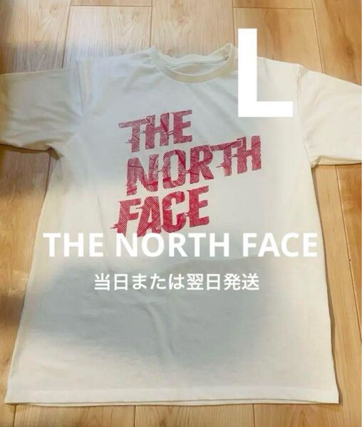 【当日または翌日発送】THE NORTH FACE Tシャツ Lサイズ ホワイト