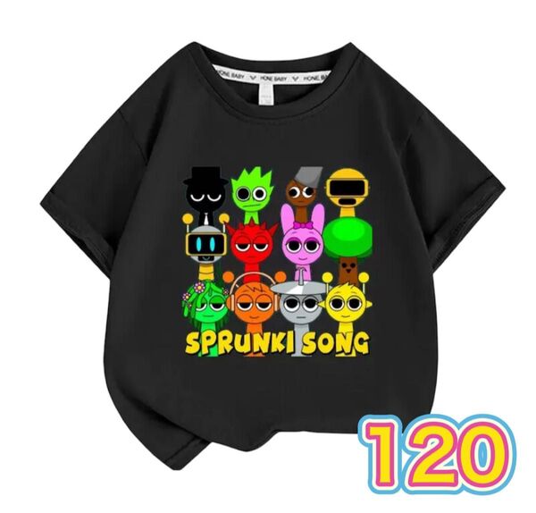スプランキーTシャツ 120cm ブラック キッズ 子供 キャラクター 半袖