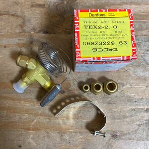 未使用品☆Danfoss ダンフォス温度膨張弁 TEX2-2.0 R22 オリフィス 06 冷媒-60℃～-25℃ 1/4x1/2インチ フレアナット付き☆送料520☆レ+