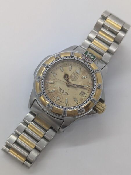TAG HEUER タグホイヤー WF1421-0 プロフェッショナル GP×SS ゴールド文字盤 クオーツ レディース腕時計