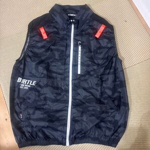 BURTLE 空調ベスト メンズ 黒 ブラック カモフラ 迷彩