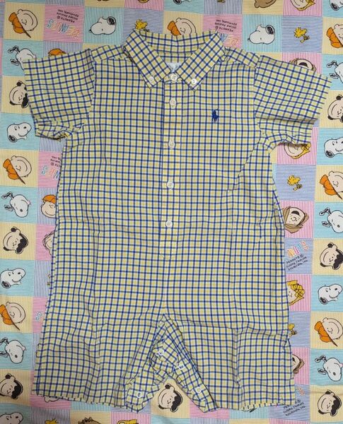ラルフローレン ベビー服 ロンパース チェック 80cm USED