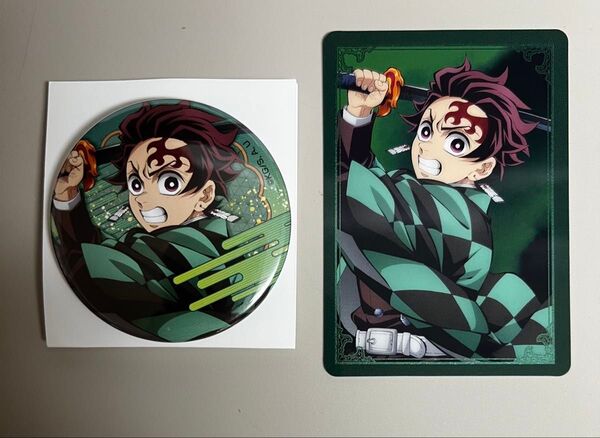 鬼滅の刃 無限城編 第一章 竈門炭治郎 缶バッジ&箔押しカード アニプレックス