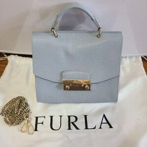 美品 未使用に近い FURLA フルラ ショルダーバッグ 2WAY ハンドバッグ