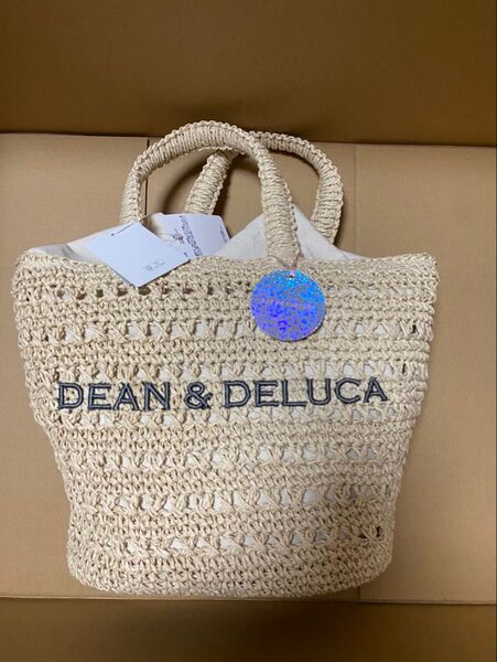 完売 新品 ディーン&デルーカ BEAMS COUTURE クロッシェバスケットバッグ S ナチュラル