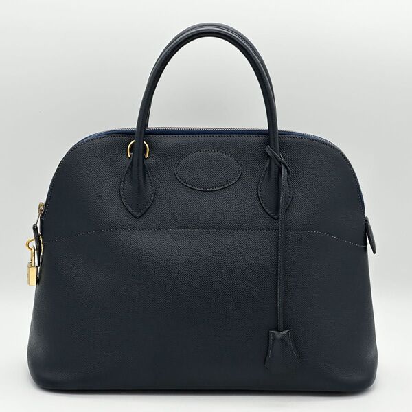 お値下げ不可【極美品】HERMES エルメス ボリード35 ネイビー ◯W ハンドバッグ