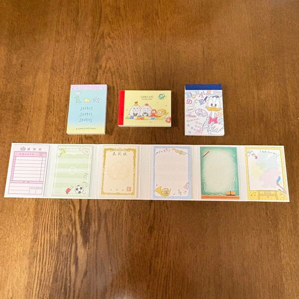 【中古】メモ帳 まとめ売り 恐竜 ゆるキャラ ドナルド 通知表 表彰状 他