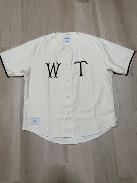 WTAPS 24ss LEAGUE / SS / COTTON.SATIN M ベースボールシャツ 241TQDT-SHM05