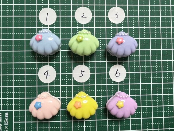2-2デコパ デコパーツ マカロン 貝殻