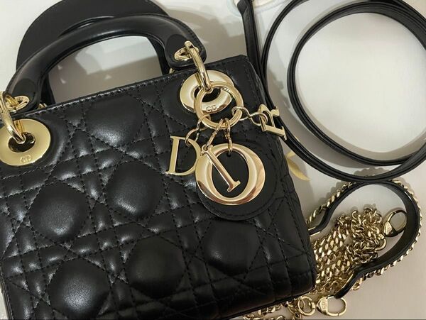 Dior レディディオール ハンドバッグ ブラック