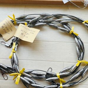 トローリング#ビシ鉛カーボンコートワイヤー37×7×73.8m鉛7号38個 2束