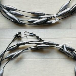 トローリング#ビシ鉛カーボンコートワイヤー37×7×73.8m鉛7号38個 2束