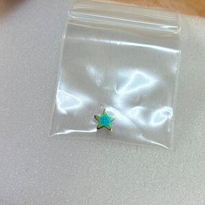 16G ボディピアス カスタムキャッチ レインボー スター トップのみ