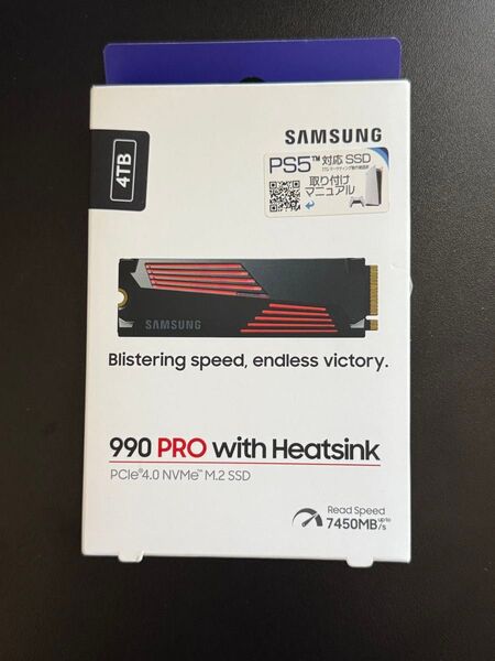未使用/未開封 Samsung SSD 990 PRO ヒートシンクモデル 4TB MZ-V9P4T0G-IT/EC