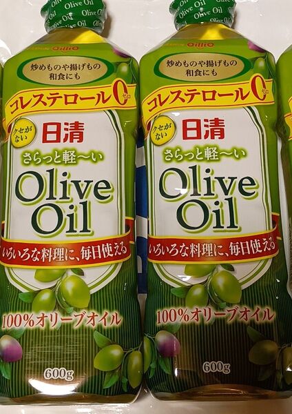 日清オイリオ オリーブオイル100% 600g×2 さらっと軽いオリーブオイル