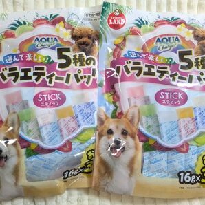 犬用 マルカン アクアチャージ バラエティーパック スティック ゼリー 16g×30本×2袋