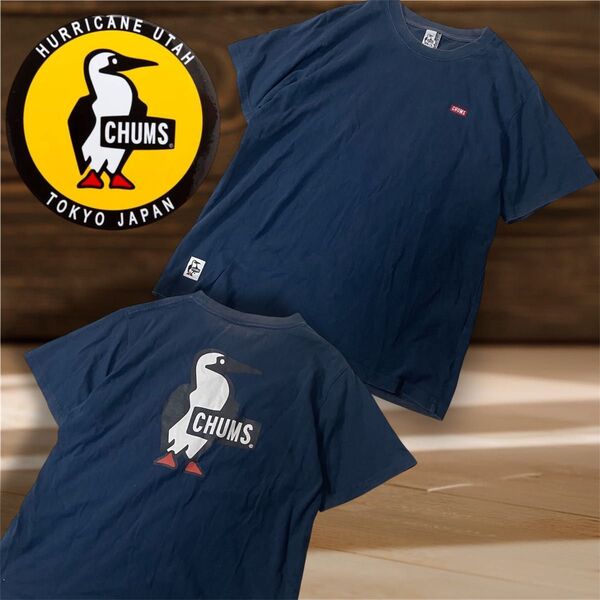 定番完売!CHUMS チャムス 半袖TシャツBooby Logo L NAVY