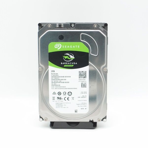 【即発送】Seagate BarraCuda 3TB ST3000DM007 5400rpm SMR HDD 低消費電力モデル