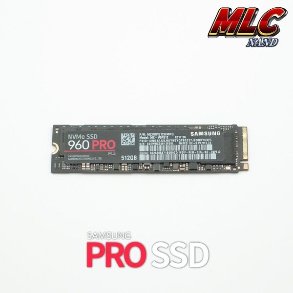 【即発送】Samsung 960 PRO 512GB 高耐久SSD MLC-NAND M.2 NVMe