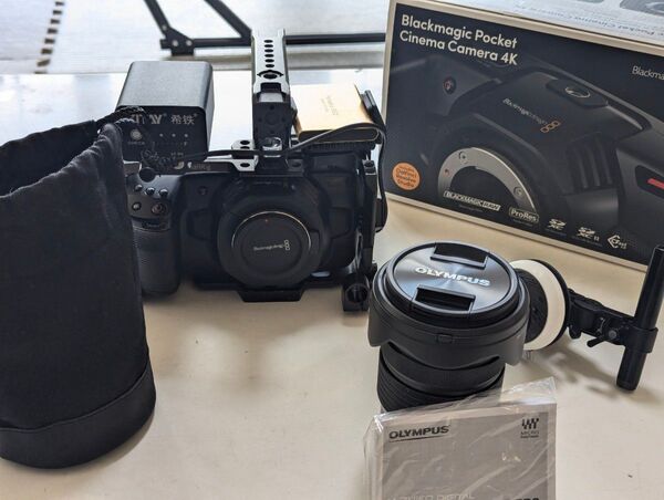 総額45万超え引退セットBMPCC4K ジンバル オリンパスズームレンズ(12-100)認定SSD2テラバッテリーNDフィルター