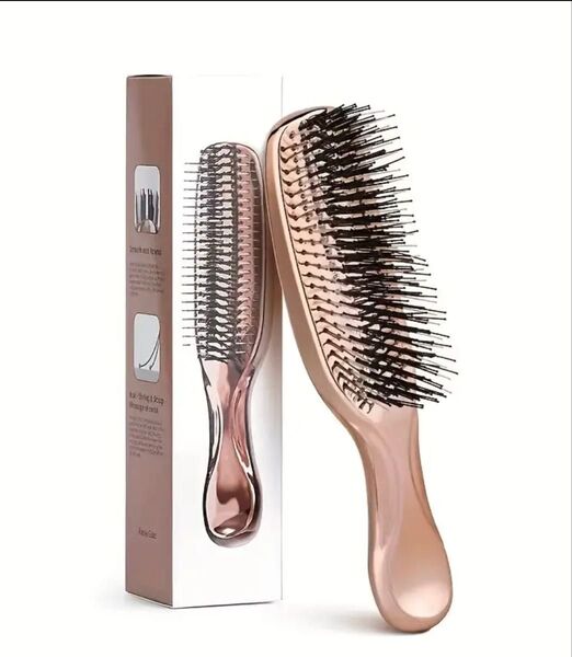 サラツヤ髪に ヘアブラシ くし 櫛 ウェットブラシ ヘアケア 髪質改善 美髪 ローズゴールデン