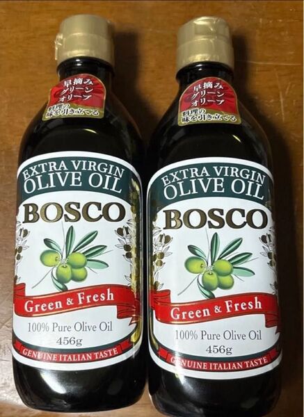 BOSCO エキストラバージン オリーブオイル green&Fresh 456g 2本 6