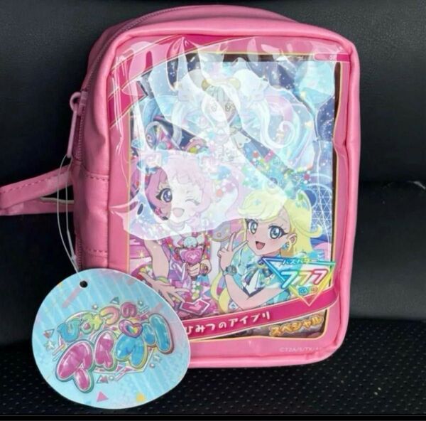 モーリー限定 アイプリカード風ポーチ ピンク ひみつのアイプリ