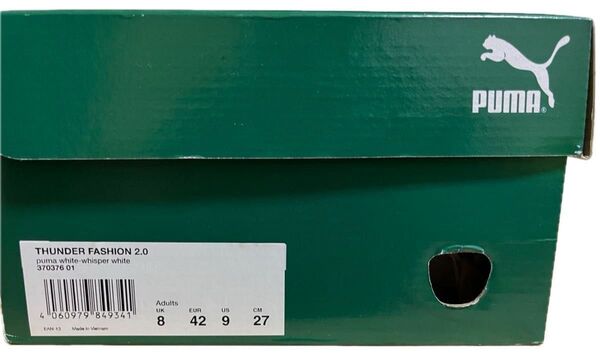 PUMA THUNDER FASHION 2.0 white-whisper white 370376 01 27cm プーマ