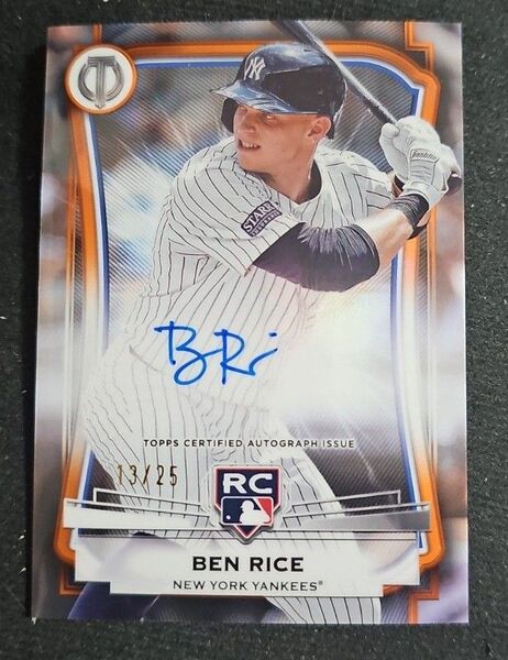 2025 Topps Tribute Ben Rice LEAGUE IMAUGURATION AUTO /25 RC