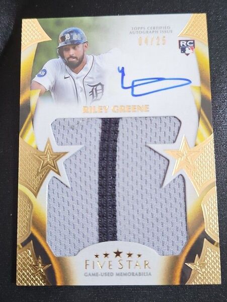 Topps Five Star Riley Greene Prime Jumbo Relic Auto RC 25シリアル