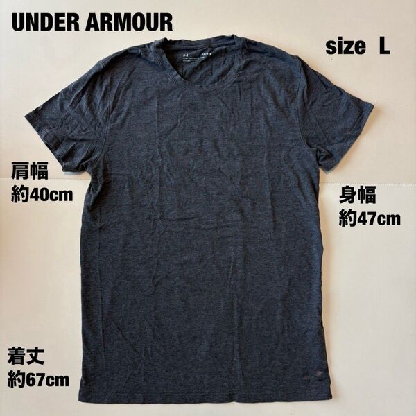 アンダーアーマー UNDER ARMOR Tシャツ 半袖 グレー L トップス ラルフローレン クルーネック カットソー