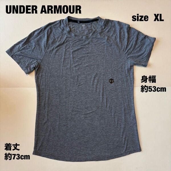 【リカバリーウエア】アンダーアーマー UNDER ARMOR パジャマ Tシャツ 半袖 無地 ノースフェイス グレー 回復 最高