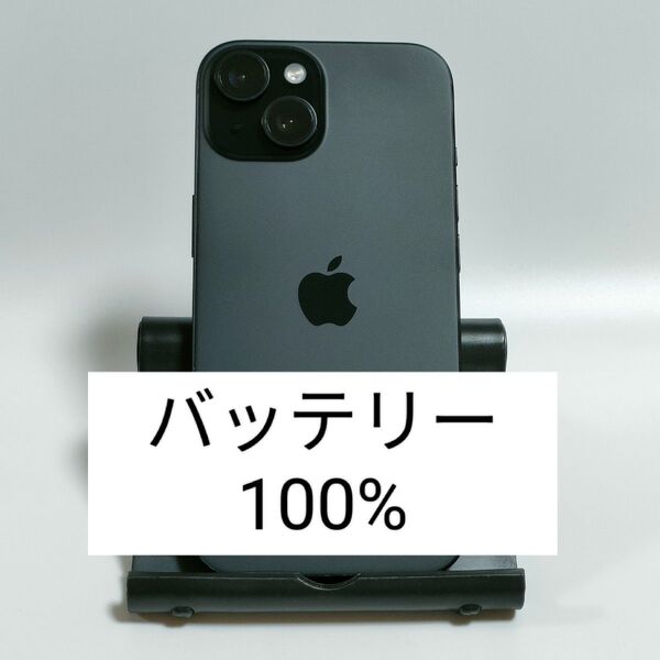 【バッテリー100%】iPhone15 128GB ブラック SIMフリー 残債・利用制限なし 即日発送 8781