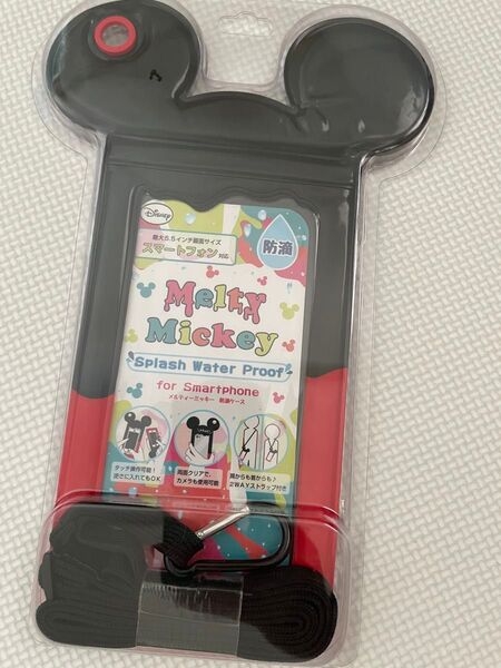 ディズニー防水スマホケース 防滴 ストラップ付き