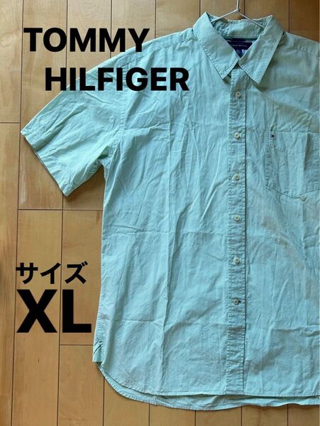 TOMMY HILFIGER トミーヒルフィガー ボタンダウンストライプシャツ メンズ XL