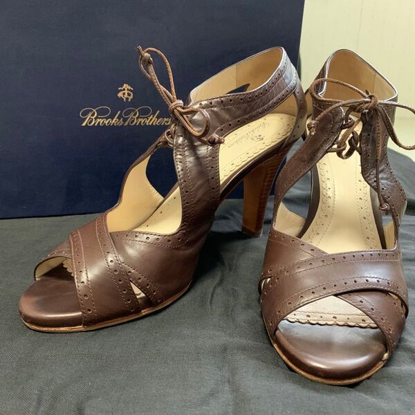 Brooks Brothers ブルックスブラザーズ レザーサンダル 茶 本革