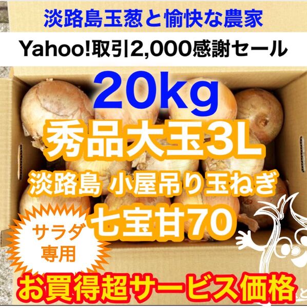 <サラダ専用大玉20kg>淡路島産 玉ねぎ たまねぎ 玉葱 タマネギ
