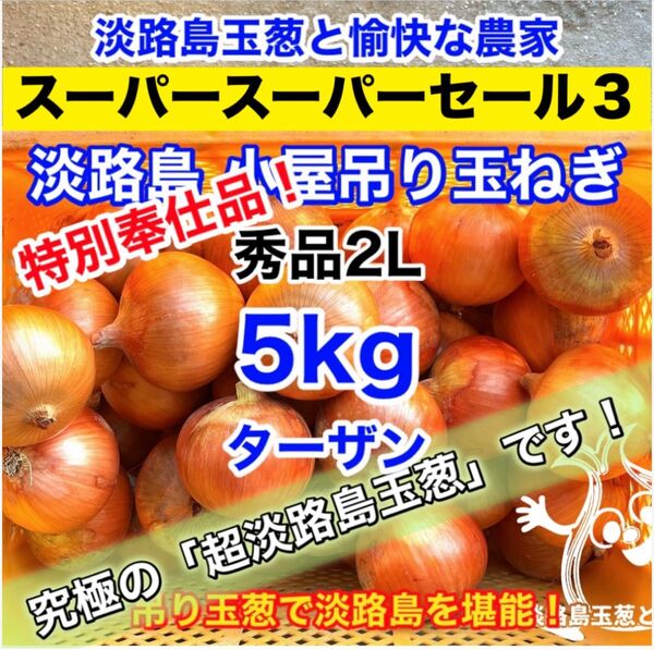 <特別価格5kg>淡路島産 玉ねぎ ターザン 玉葱 タマネギ