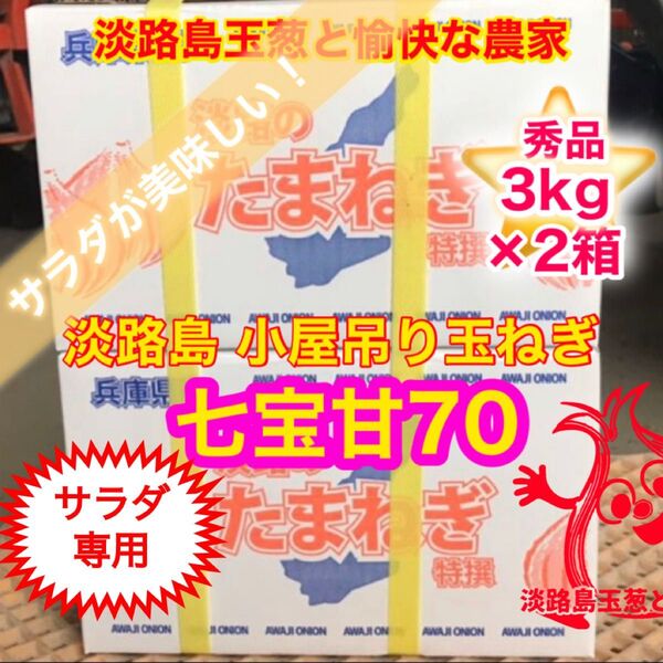 <サラダ専用3kg×2箱>淡路島産 玉ねぎ たまねぎ 玉葱 タマネギ