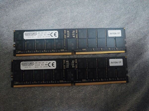サーバーメモリ CENTURY 64GB PC5-5600 pc5-44800 DDR5 ECC(2x64GB 128GB)