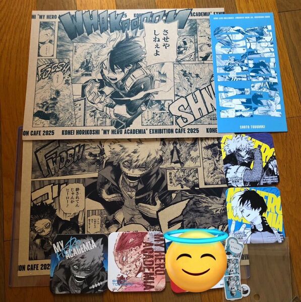 僕のヒーローアカデミア ヒロアカ 原画展 コラボカフェ 特典 轟焦凍 荼毘 アートコースター ポストカード ランチョン ステッカー