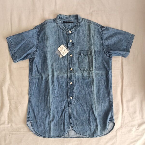 UNITED ARROWS green label relaxing デニムバンドカラーシャツ Sサイズ